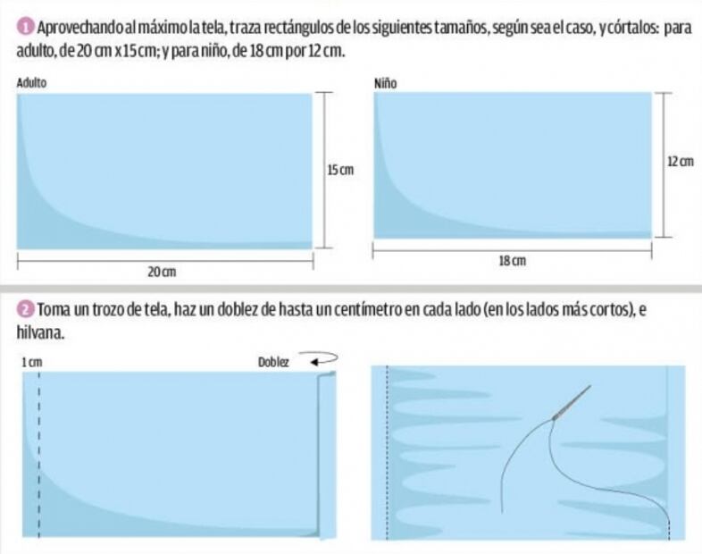 Cómo hacer una mascarilla de tela casera sin máquina de coser