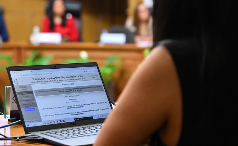 El Consejo General del Instituto Electoral de la Ciudad de México (IECM) realizó la sumatoria de los resultados, por Distrito Judicial Electoral Local, de la elección de jueces y magistrados capitalinos. Foto: Especial