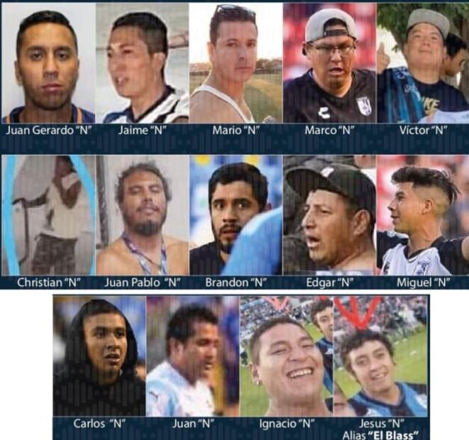 Uno por uno, los 14 agresores que faltan por detener de la golpiza en el estadio Corregidora
