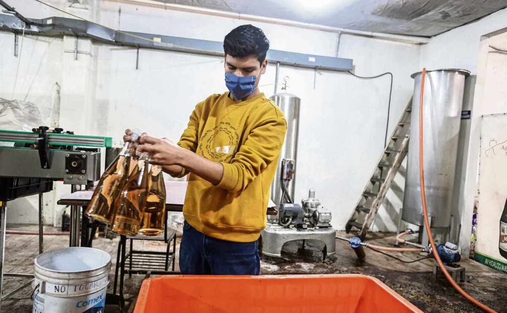 A pesar de las dificultades, Óscar y su familia buscan posicionar la sidra para que se consuma todo el año. Foto: Gabriel Pano / EL UNIVERSAL