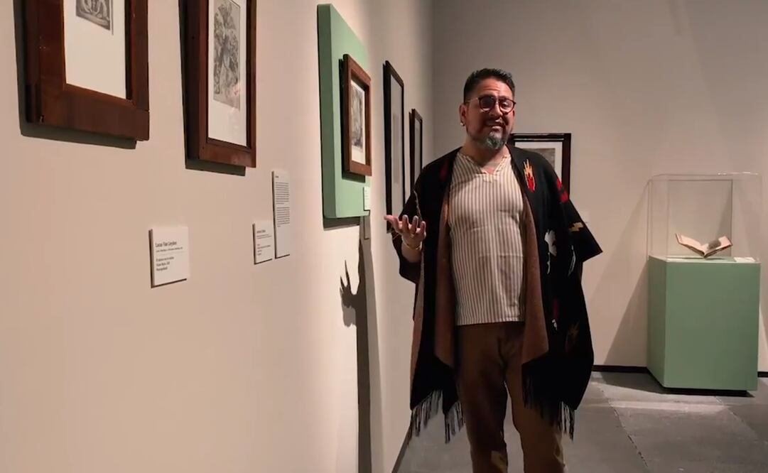 La exposición de grabado en el Museo Franz Mayer es curada por Abraham Villavicencio. Foto: Captura