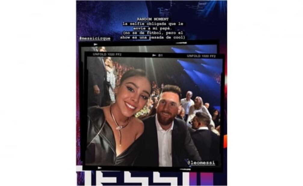 Danna Paola presume foto con Lionel Messi