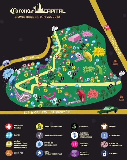 Estas son las rutas, transporte, mapa y horarios del Corona Capital 2022