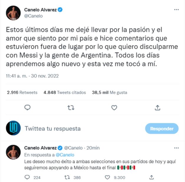 Canelo Álvarez le ofrece disculpas a Messi por las amenazas que le hizo