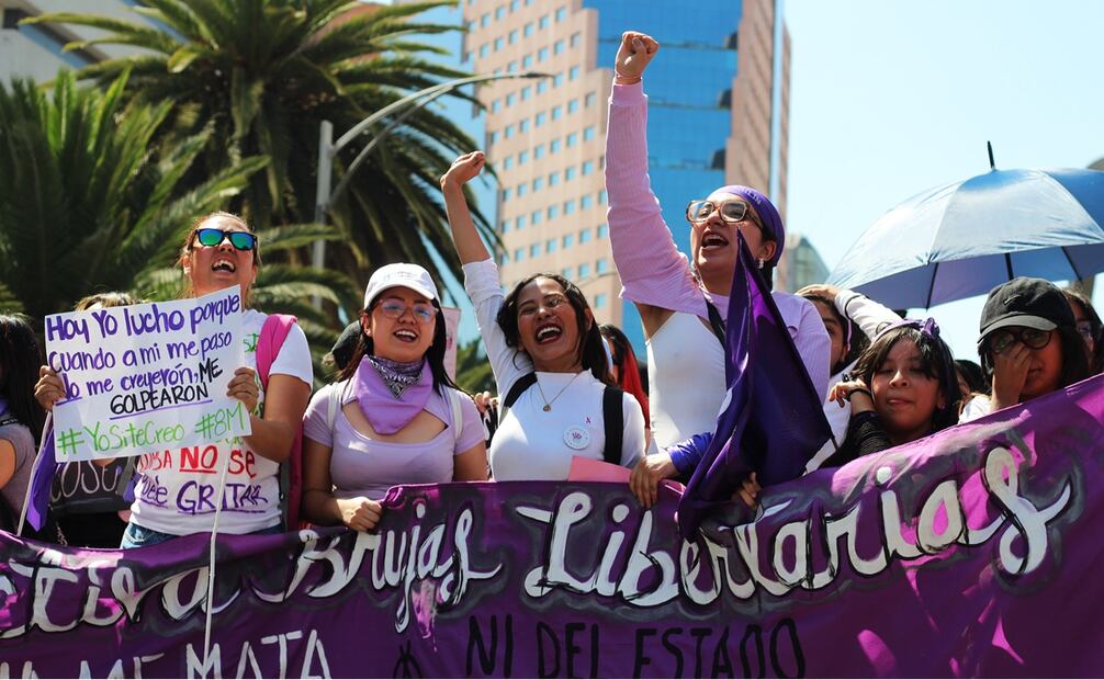 Mujeres protestan en la marcha del 8M en la CDMX. Foto: Brenda Martínez/ EL UNIVERSAL