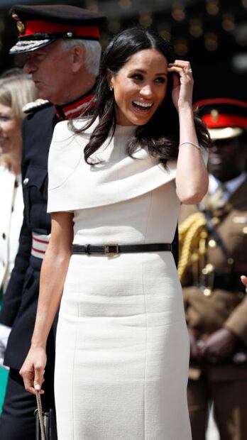 Meghan Markle repite Givenchy para su primer acto oficial junto a la reina Isabel II