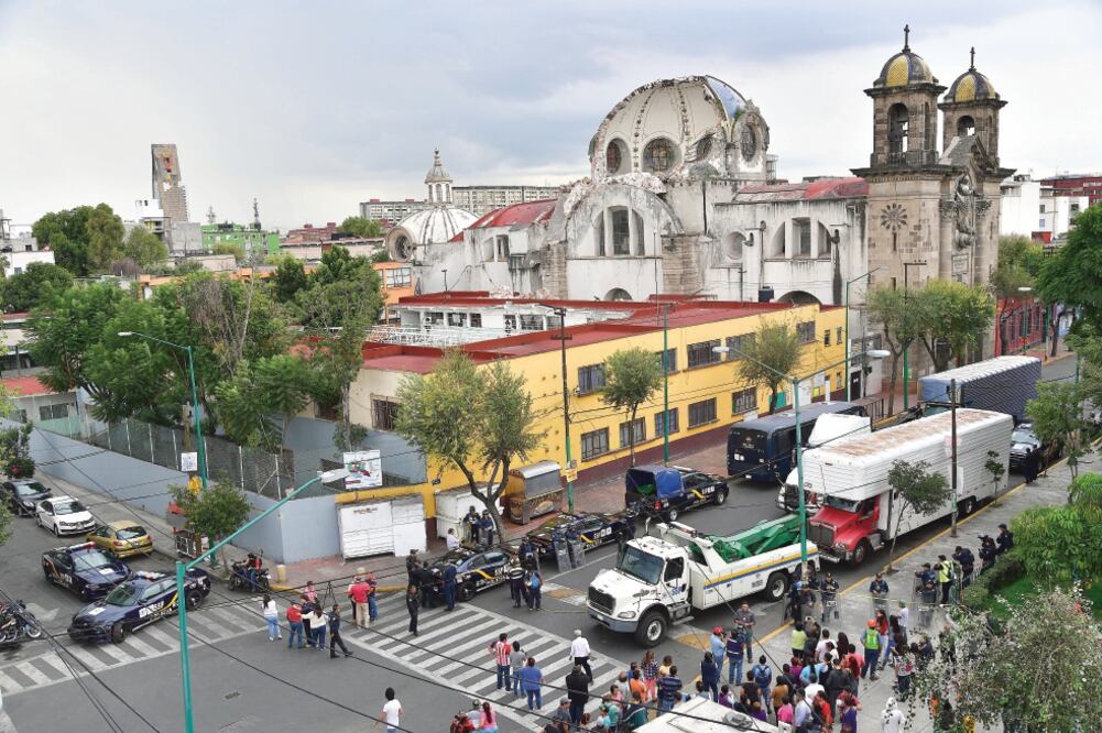 Tras los sismos, autoridades señalaron que la Iglesia de Nuestra Señora de los Ángeles presentaba daños. (HUGO GARCÍA. EL UNIVERSAL)