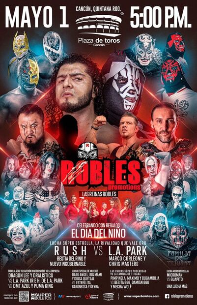 Rush regresa a la lucha libre y lo hará con Robles Promotions