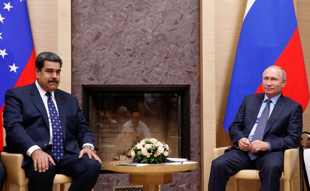 Nicolás Maduro, presidente de Venezuela y Vladimir Putin, presidente de Rusia. Foto: Reuters 