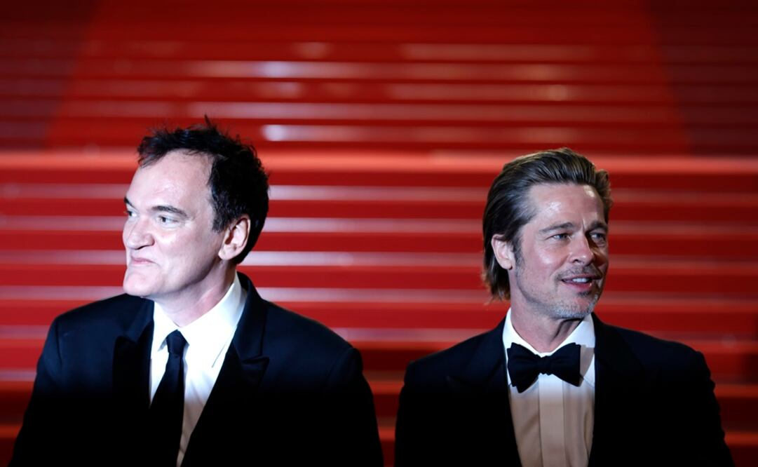Quentin Tarantino y Brad Pitt. Foto: AP