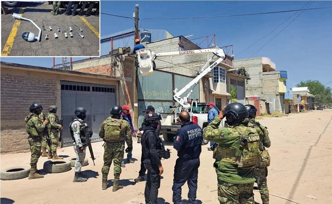 A través del C4 se ubicaron las cámaras, y en un operativo entre fuerzas municipales, estatales y federales se quitaron los equipos. (14/03/2025) Foto: Especial