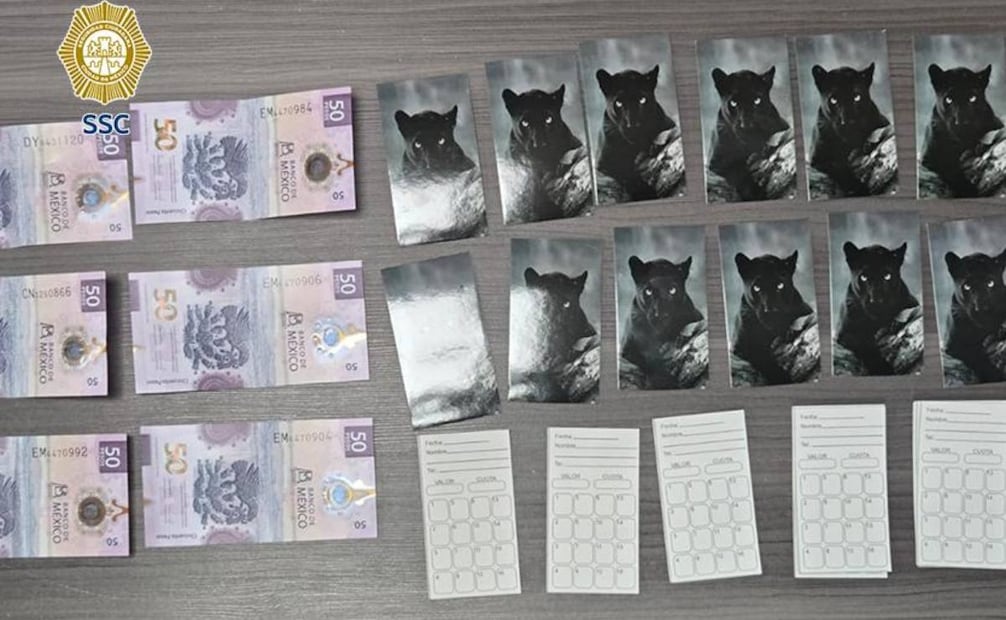 Objetos que portaban los extorsionadores  (21/12/2025). Foto: Especial