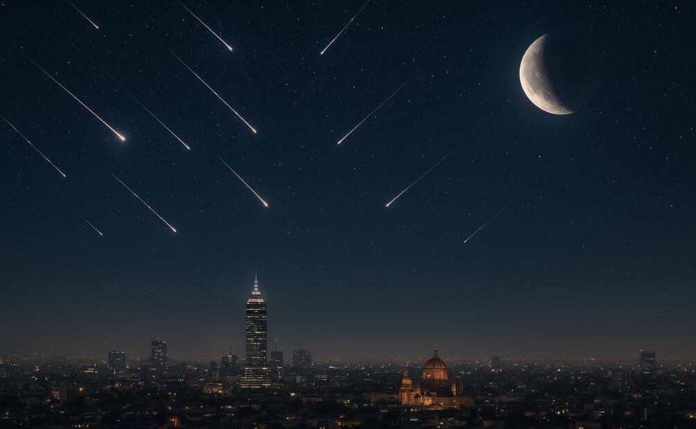 Última lluvia de estrellas del 2025. Foto: Creada con IA