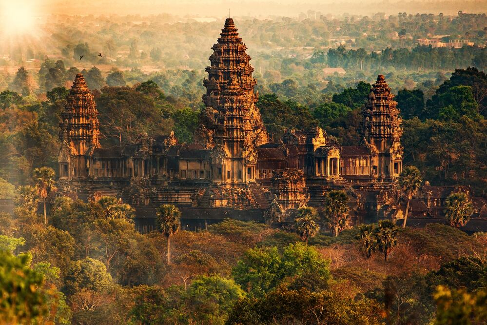 Los majestuosos templos de Angkor Wat, en Camboya. (Foto: Istock)