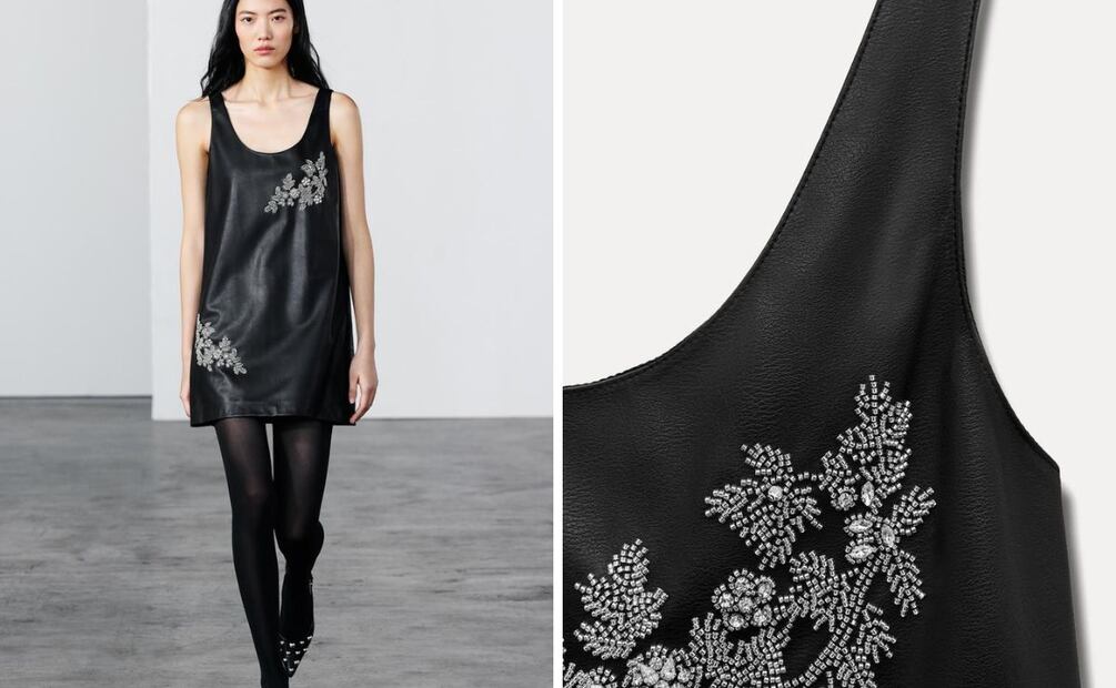 Los vestidos efecto piel reinan en invierno. Foto: Especial