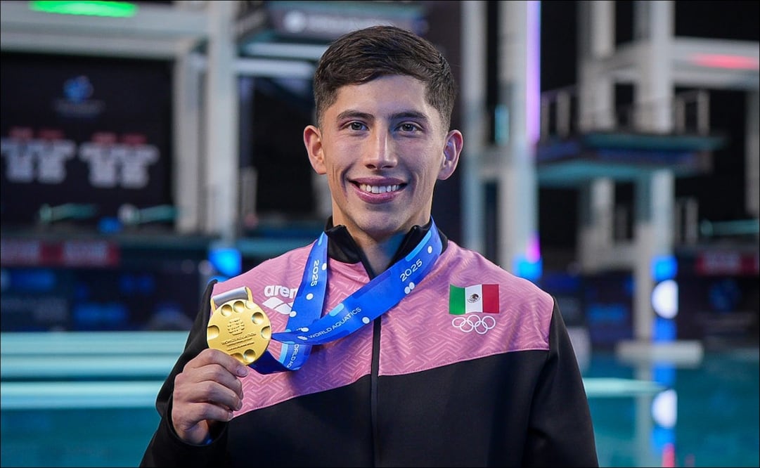 Randal Willars ganó presea de oro en la Copa del Mundo de Clavados Guadalajara 2025 / FOTO: Cortesía Conade