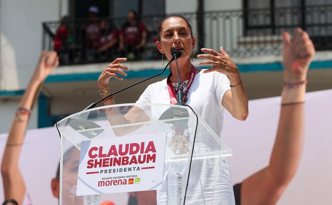 Sheinbaum reiteró que en la elección “solo hay dos opciones”. Foto: Diego Simón Sánchez / EL UNIVERSAL