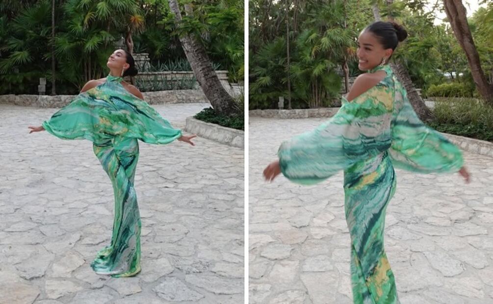 Un vestido muy chic para una ocasión especial. Foto: Especial. Instagram @alecapetilloga