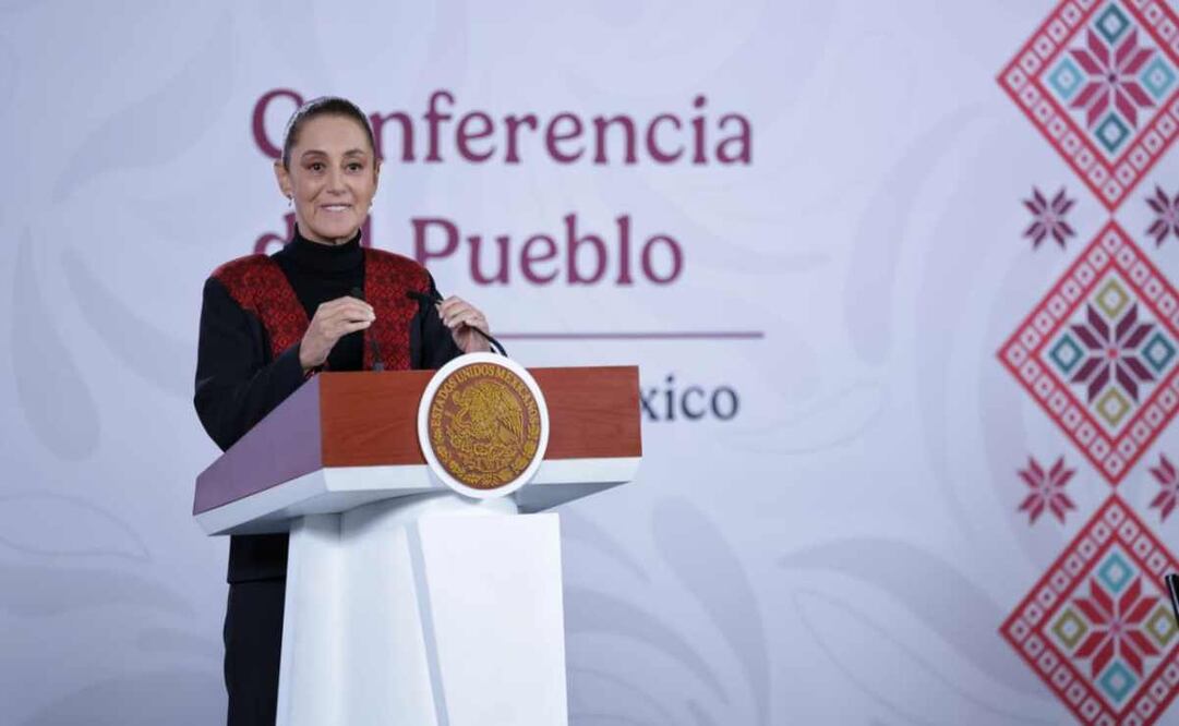 La presidenta Claudia Sheinbaum durante la mañanera del 30 de diciembre del 2025. Foto: Fernanda Rojas/ EL UNIVERSAL