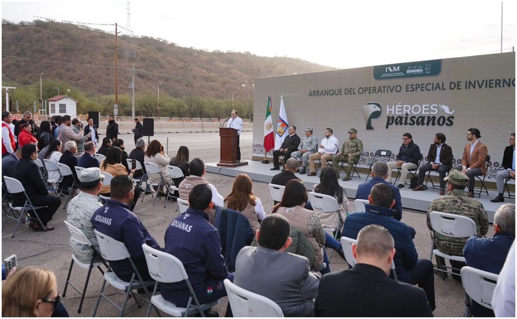 Alfonso Durazo Montaño da inicio al Operativo Especial de Invierno 2024 en Sonora (28/11/2024). Foto: Gobierno de Sonora