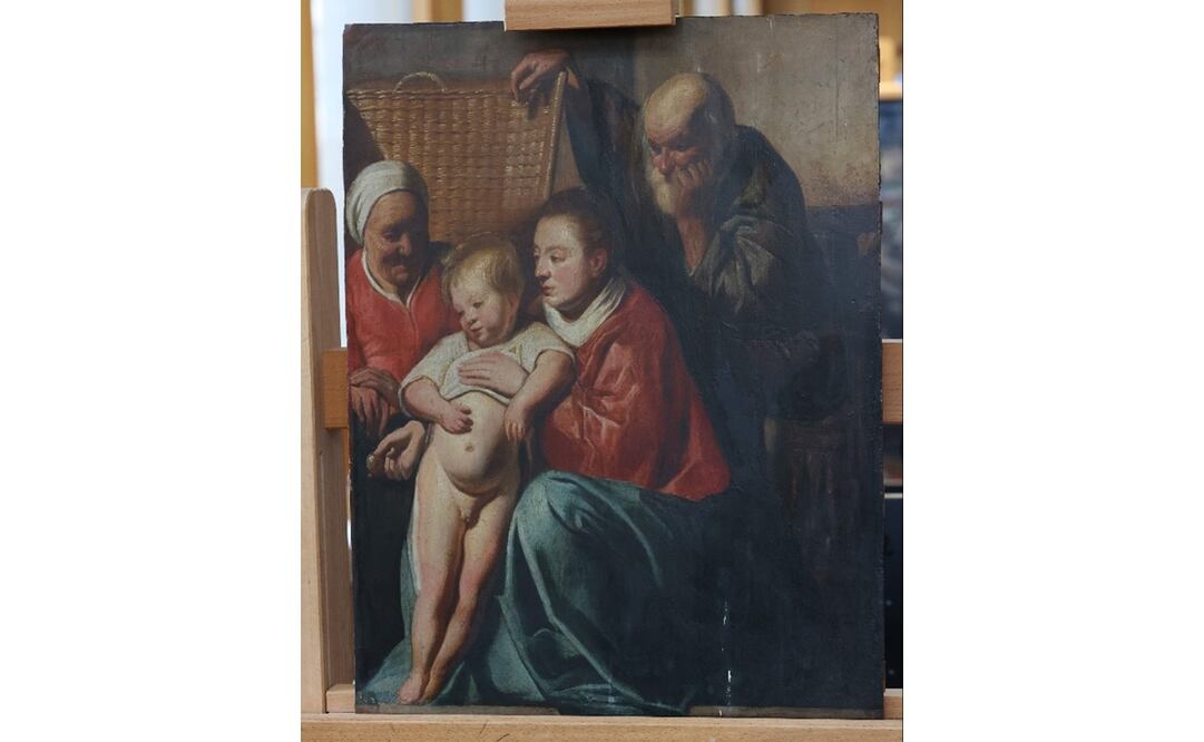 "La Sagrada Familia", de Jacques Jordaens. Foto: VIRGINIE LEFOUR / BELGA / AFP