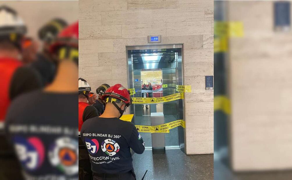 Suspenden la Plaza Mítikah por la caída de un elevador. Foto: Especial