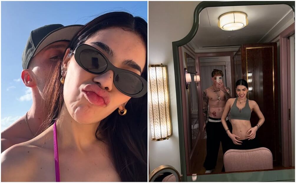 Peso Pluma comparte fotos con su novia Kenia Os para celebrar el cumpleaños de la cantante.