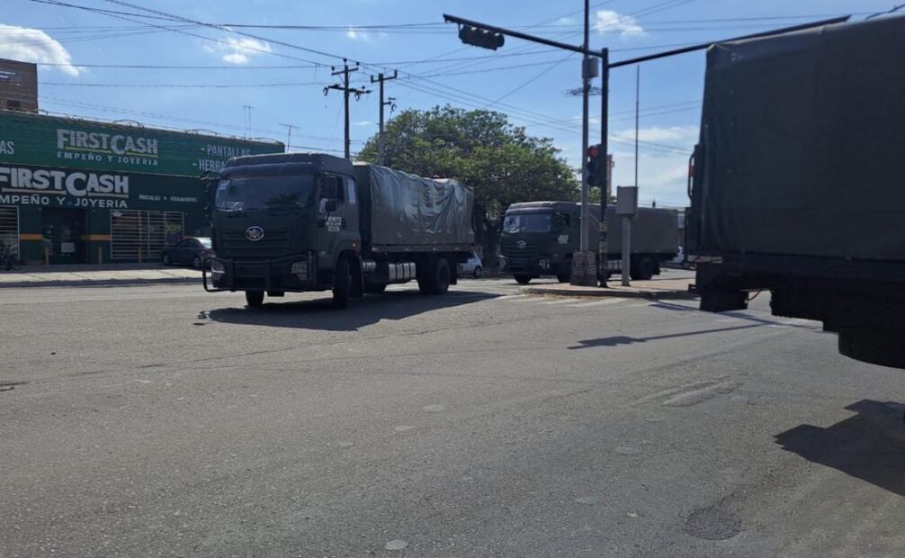 El mayor contingente fue de grupo de mil 500 militares que arribaron vía terrestre a la capital del estado. Foto: Especial.