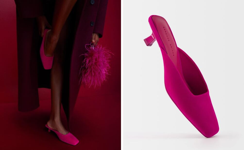 Foto: Mules con tacón bajo, de Bershka.