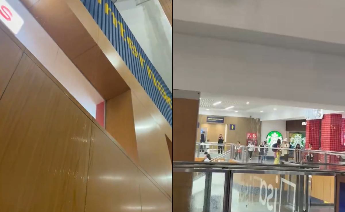 AICM enfrenta ingreso de agua pluvial. (07/04/26) Foto: Captura de video