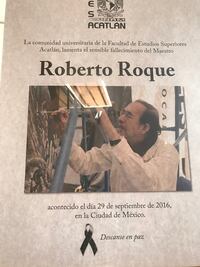 Rinde FES Acatlán homenaje al artista Roberto Roque 