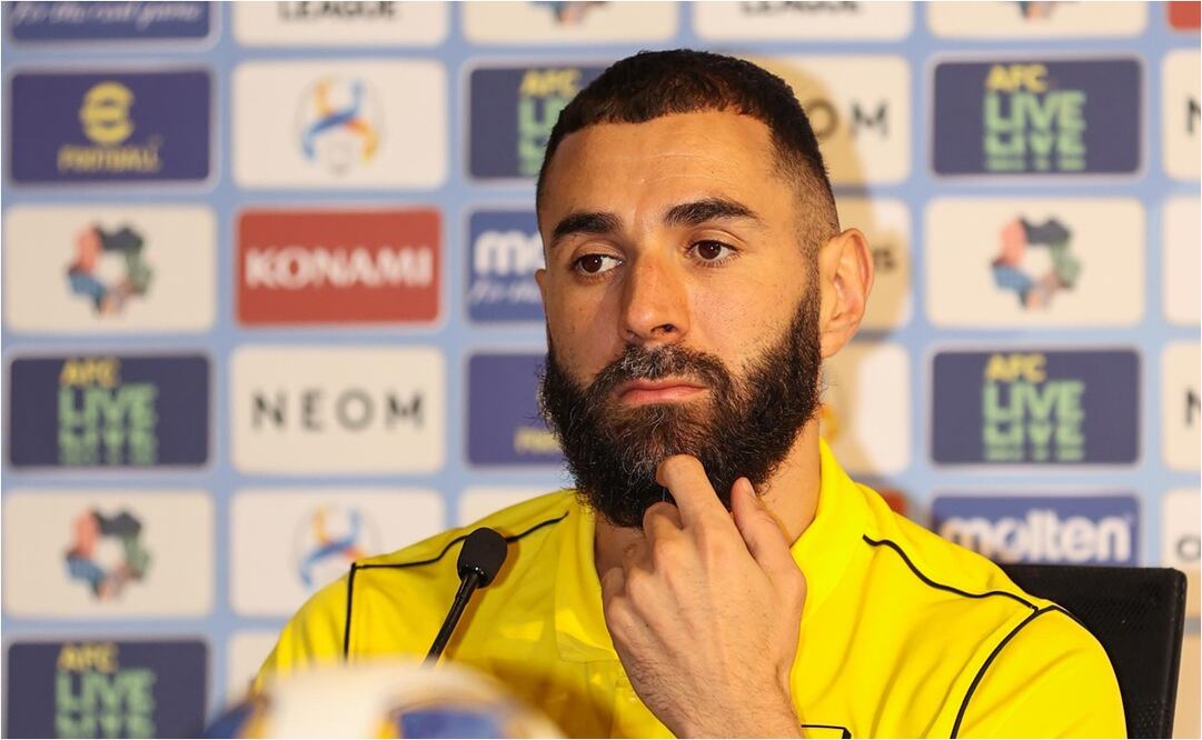 Karim Benzema en una conferencia de prensa. FOTO: @ittihad_en