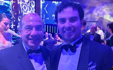 Felipe Calderón presume ser acompañante de Checo Pérez en la gala de FIA