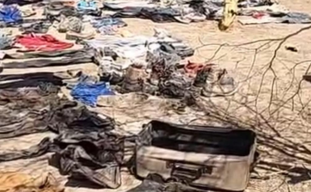 Ropa y artículos encontrados en Sonora (12/07/2025). Foto: Captura de pantalla