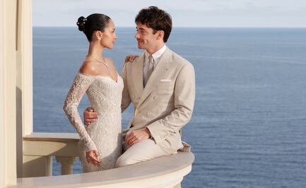 Alexandra Saint Mleux deslumbra en su boda civil con Charles Leclerc