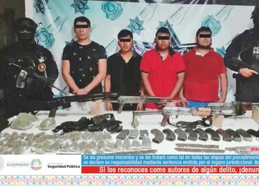 Detienen a cuatro hombres ligados a homicidio de agentes en Zihuatanejo
