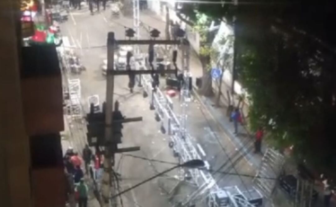 El pasado 11 de diciembre se destaó una riña cuando policías impidieron la instalación de un escenario del Sonido Cóndor para celebrar el Día de la Virgen de Guadalupe. (11/12/24) Foto: Especial