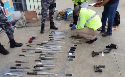 Pistolas, machetes, cuchillos… hallan de todo en prisión de Guayaquil, en Ecuador