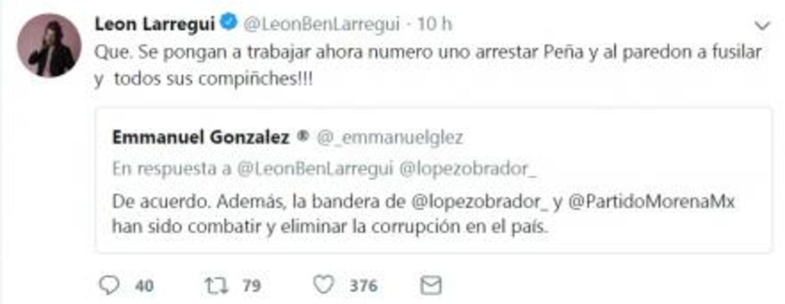 Critican a León Larregui por "insulto homofóbico" a AMLO