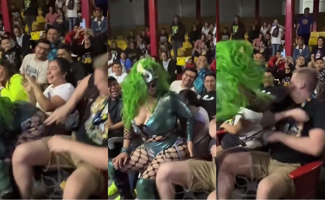 VIDEO: La luchadora Sadika golpea al aficionado que “manoseó”