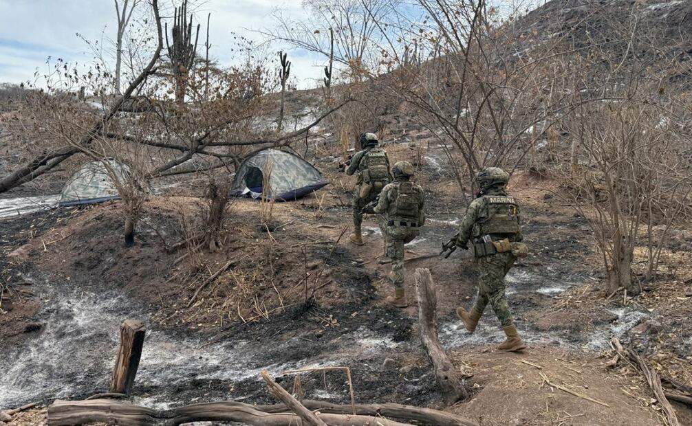 Narcolaboratorio de "Los Mayos" en inmediaciones de "Los Cedros", en Sinaloa. Foto: Especial