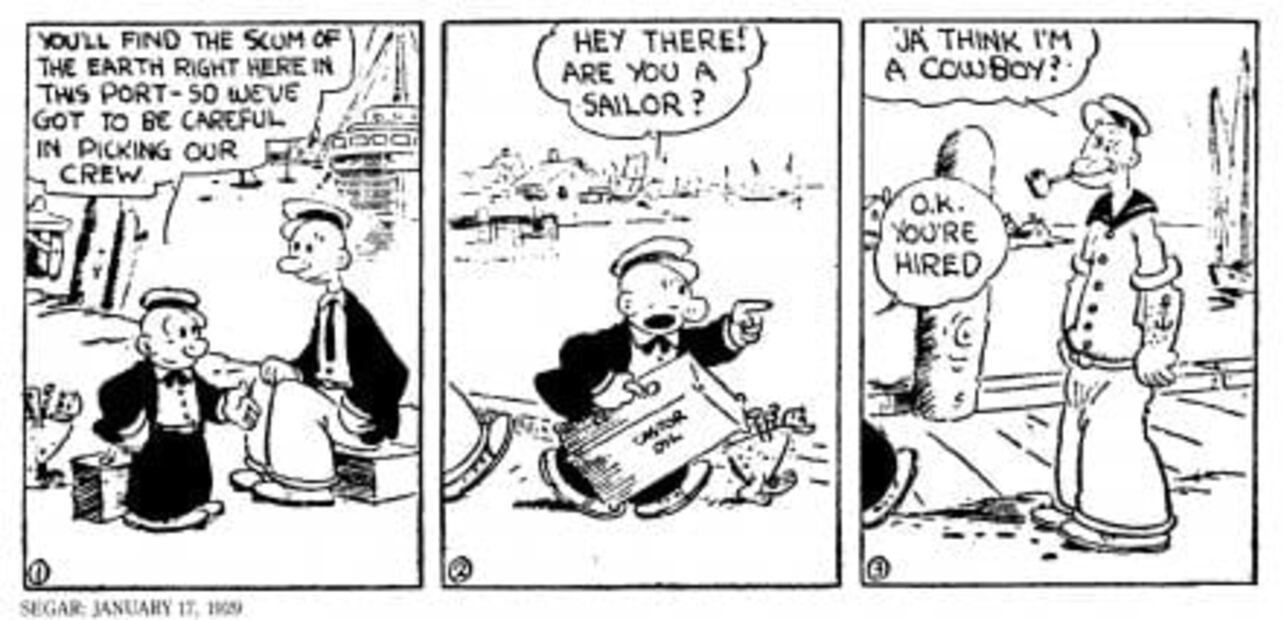 Popeye, papá soltero y precursor de los superhéroes 