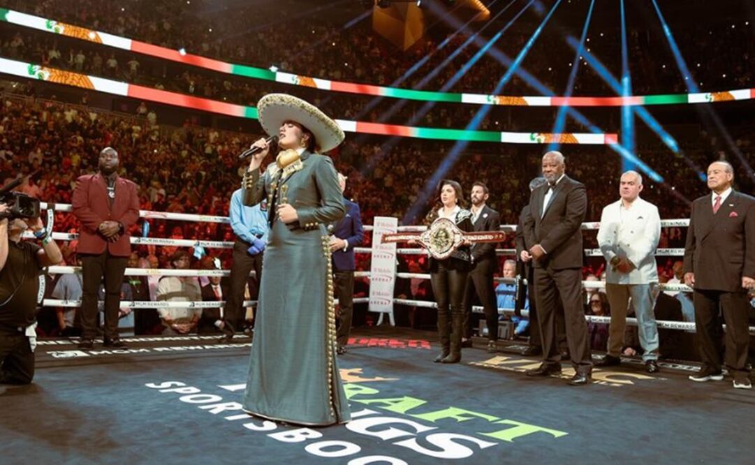 La hija de Alejandro Fernández hable sobre su tropiezo durante la pelea del "Canelo" Álvarez. Foto: Instagram