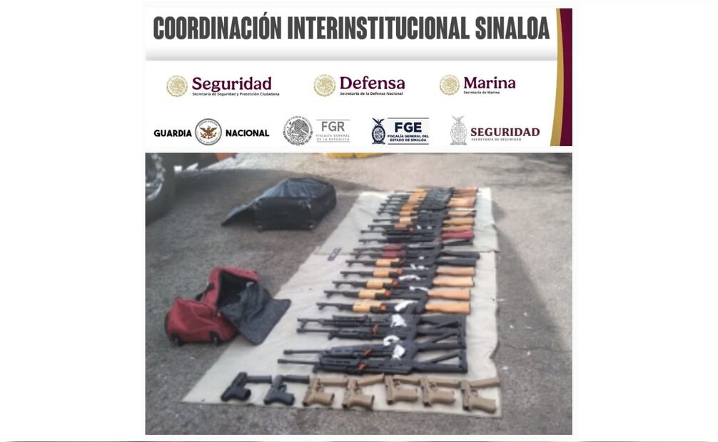 Individuo detenido en Sinaloa por portación de armas de fuego. Foto: Especial