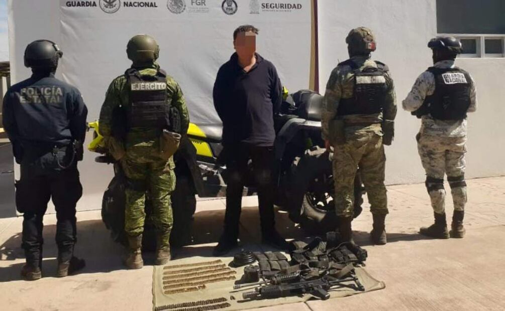 Detenido en Culiacán quien viajaba en una cuatrimoto (15/02/2025). Foto: Oficial