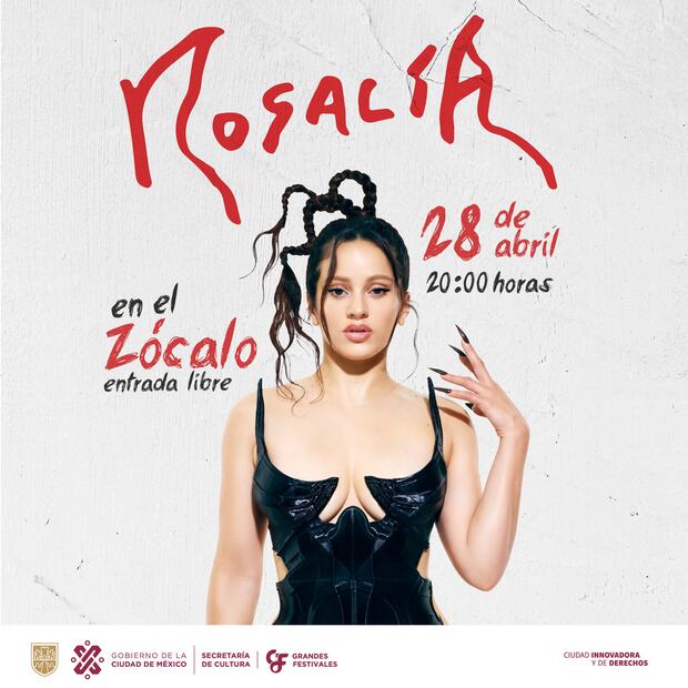 El gobierno de la CDMX confirmó el show de Rosalía. Foto: Twitter @CulturaCiudadMx