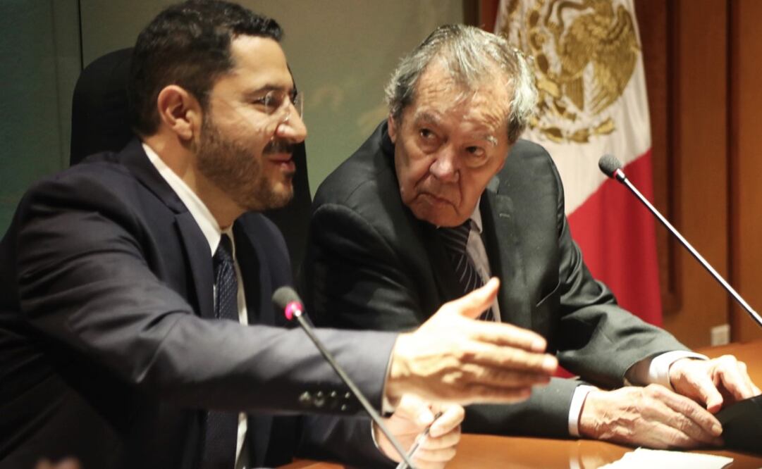 Martí Batres and Porfirio Muñoz Ledo - Photo: Ariel Ojeda/EL UNIVERSAL