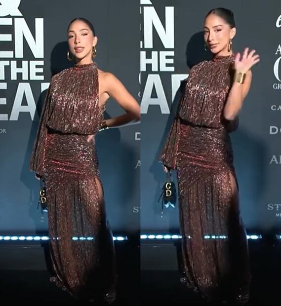 El escote asimétrico mezcla elegancia y sensualidad. Foto: Instagram @gqmexico