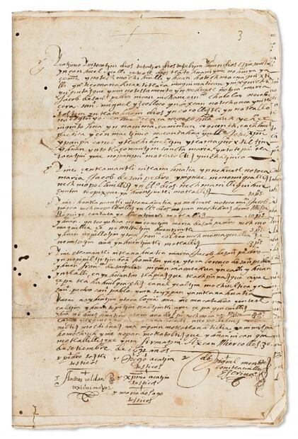 Subastan documentos históricos de México en Nueva York