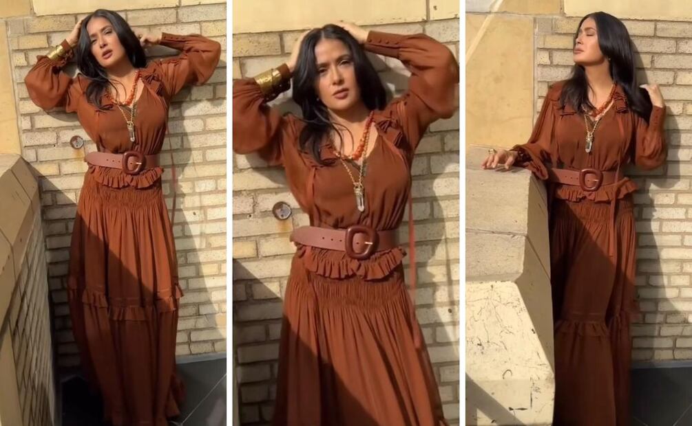Las prendas vaporosas son esenciales en el estilo boho. Foto: Instagram @salmahayek